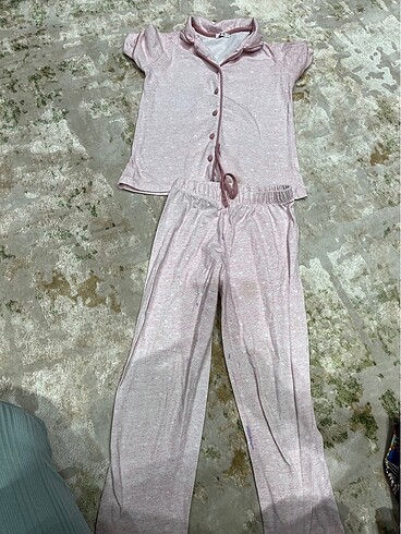 8 Yaş Beden pembe Renk Pijama takımı