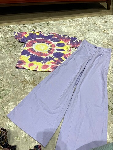 Lila bol paça pantolon