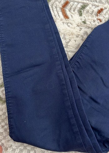 42 Beden Düğmeli Mavi Kadın Denim Pantolon