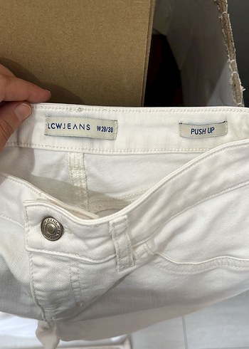 38 Beden Beyaz Regular Fit Midi Kot Pantolon