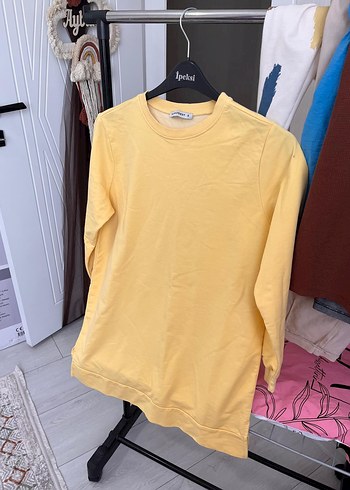 s Beden sarı Renk Sarı Uzun Kollu Basic Sweatshirt