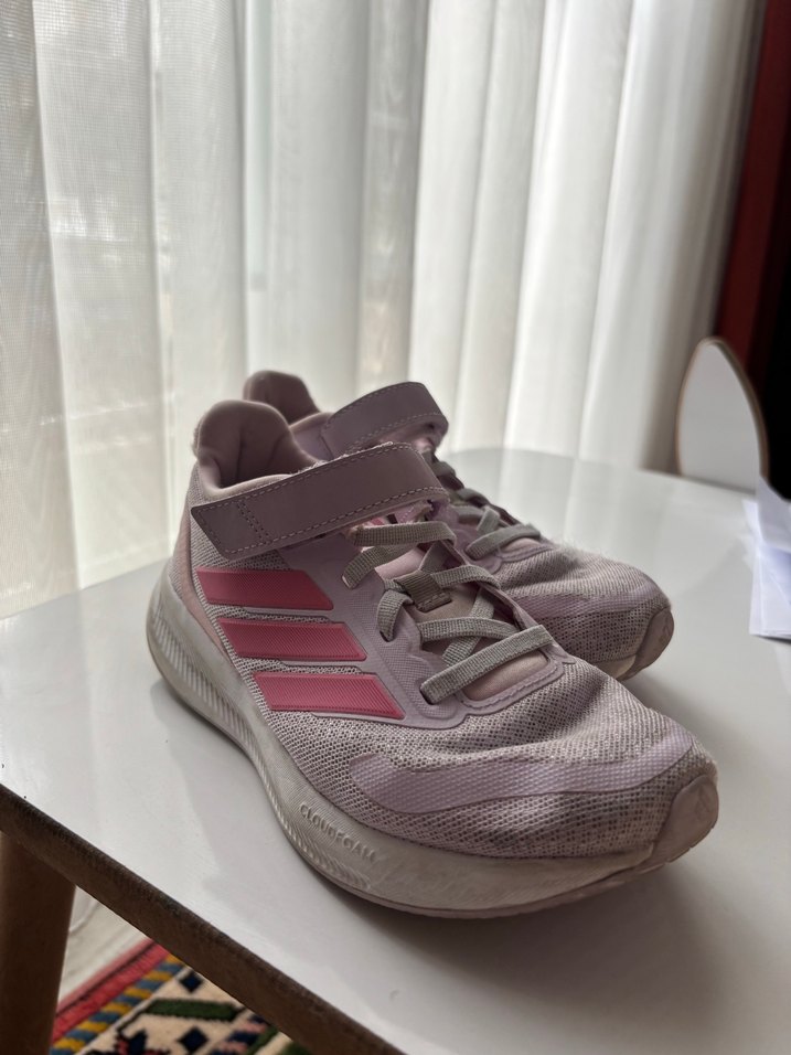 Kız Çocuk Pembe Cırt Cırtlı Sneakers - Görsel 2