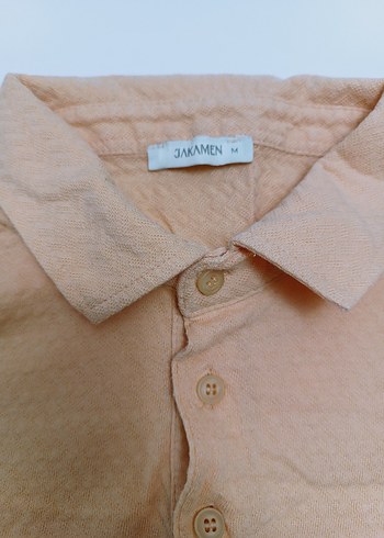 turuncu Erkek Polo Yaka Kısa Kollu Tişört - Görsel 5