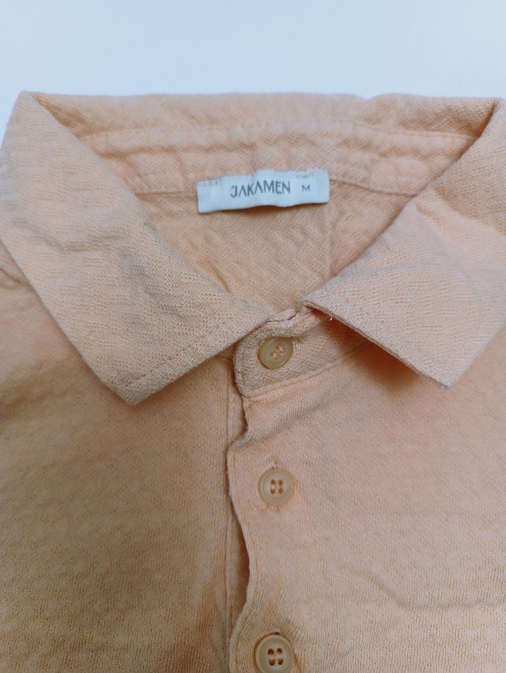 turuncu Erkek Polo Yaka Kısa Kollu Tişört - Görsel 5