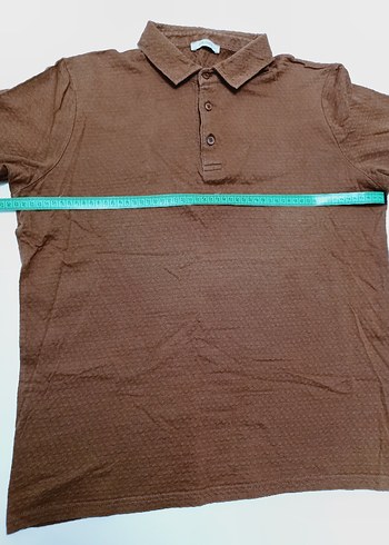 jakamen marka M beden kiremit renkli, polo yaka ve kısa kollu - Görsel 2