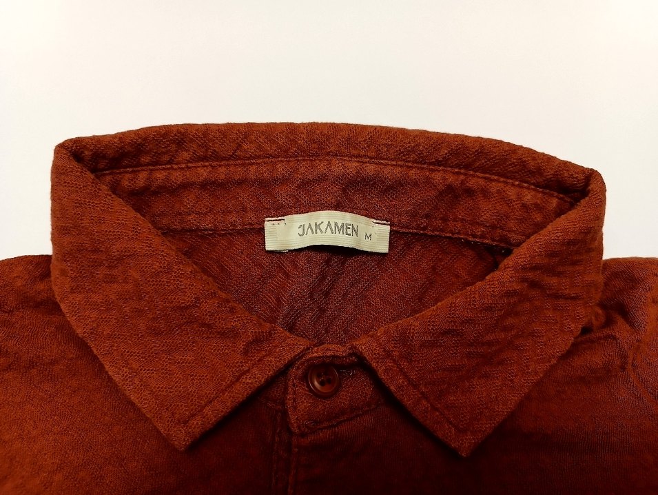 jakamen marka M beden kiremit renkli, polo yaka ve kısa kollu - Görsel 4