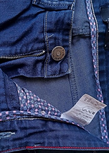 Erkek Koyu Mavi Avva marka 32 beden likrasız Jean pantolon - Görsel 4