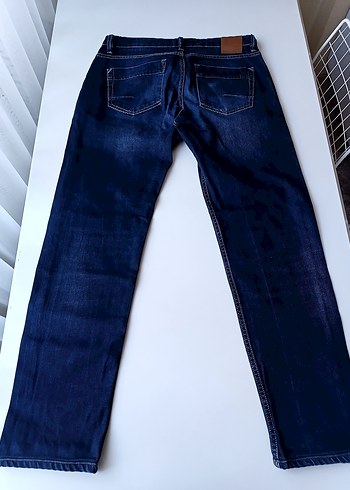 Erkek Koyu Mavi Avva marka 32 beden likrasız Jean pantolon - Görsel 7