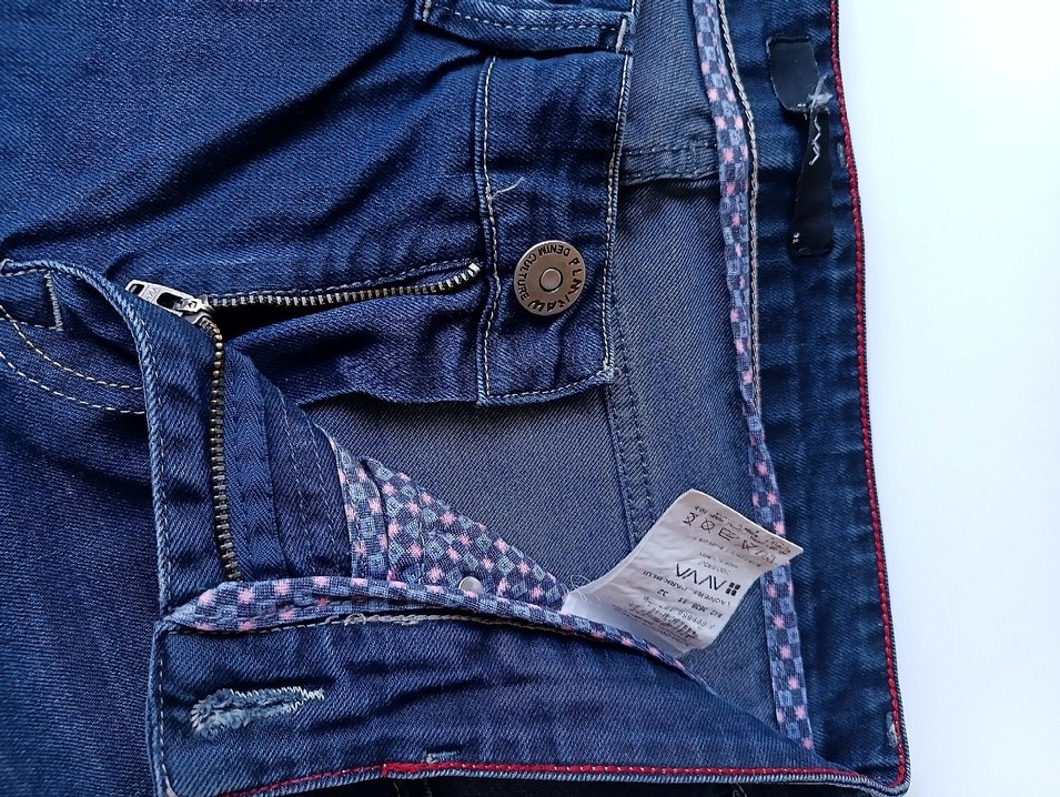 Erkek Koyu Mavi Avva marka 32 beden likrasız Jean pantolon - Görsel 4