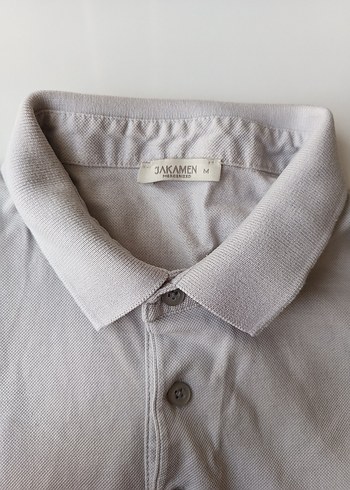 Jakamen marka Gri erkek polo yaka tişört, kısa kollu, M Beden - Görsel 3