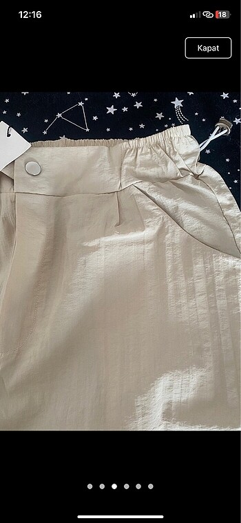 Zara Paraşüt pantolon krem