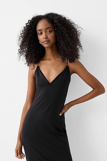 bershka askılı elbise