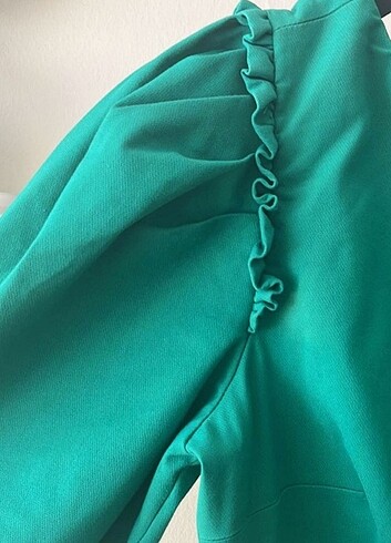 xs Beden yeşil Renk Zara Elbise