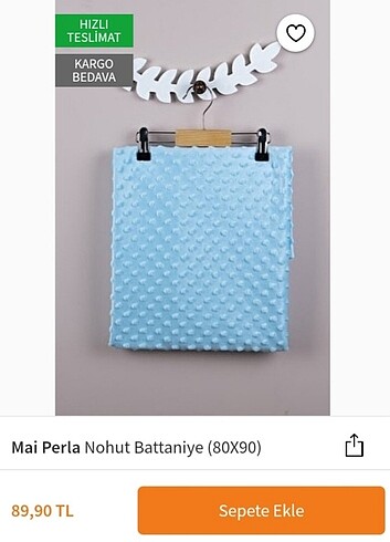 Mavi nohut battaniye 