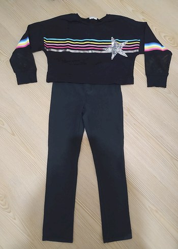 Crop üst ve tayt pantolon - Görsel 2