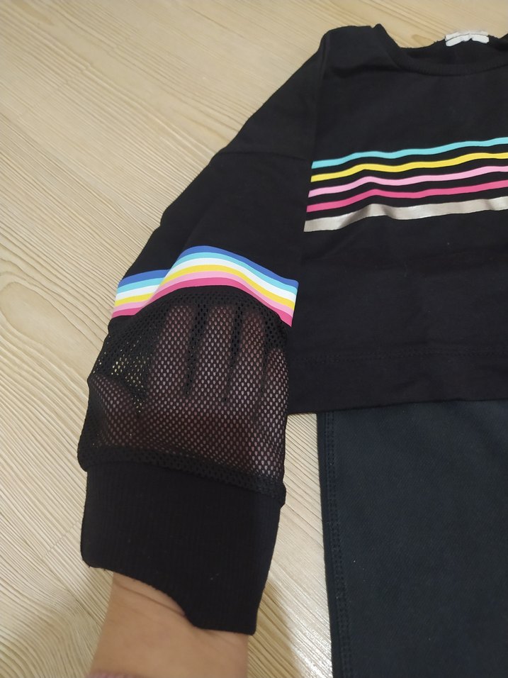 Crop üst ve tayt pantolon - Görsel 3