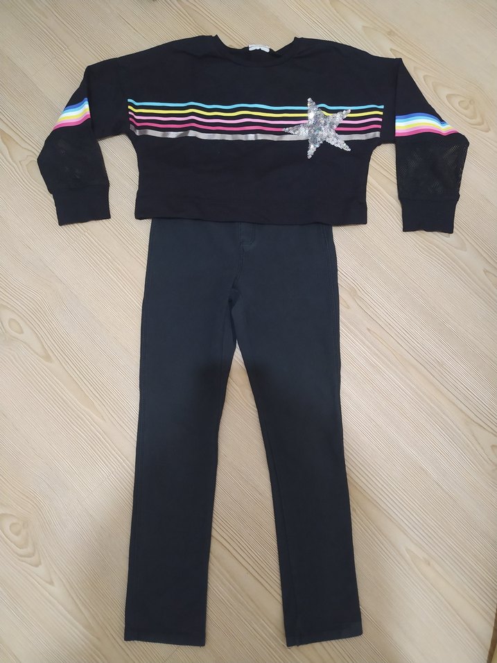 Crop üst ve tayt pantolon - Görsel 2