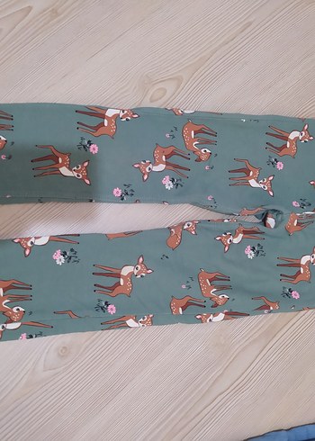 Kız Çocuk Baskılı Elastik Bel Kot Pantolon - Görsel 3