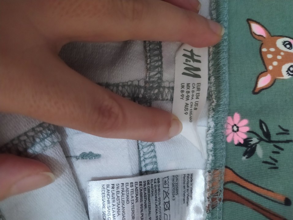 Kız Çocuk Baskılı Elastik Bel Kot Pantolon - Görsel 4