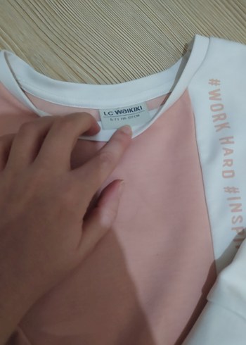 Kızlar için Pembe ve Beyaz Eşofman Takımı - Görsel 3