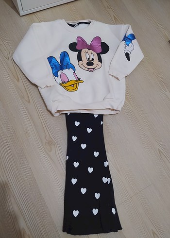 Kız Çocuk Renkli Baskılı Sweatshirt - Görsel 2