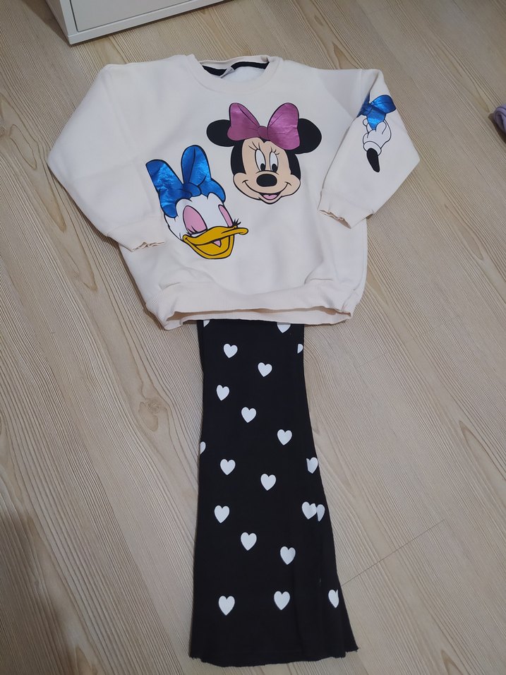 Kız Çocuk Renkli Baskılı Sweatshirt - Görsel 2