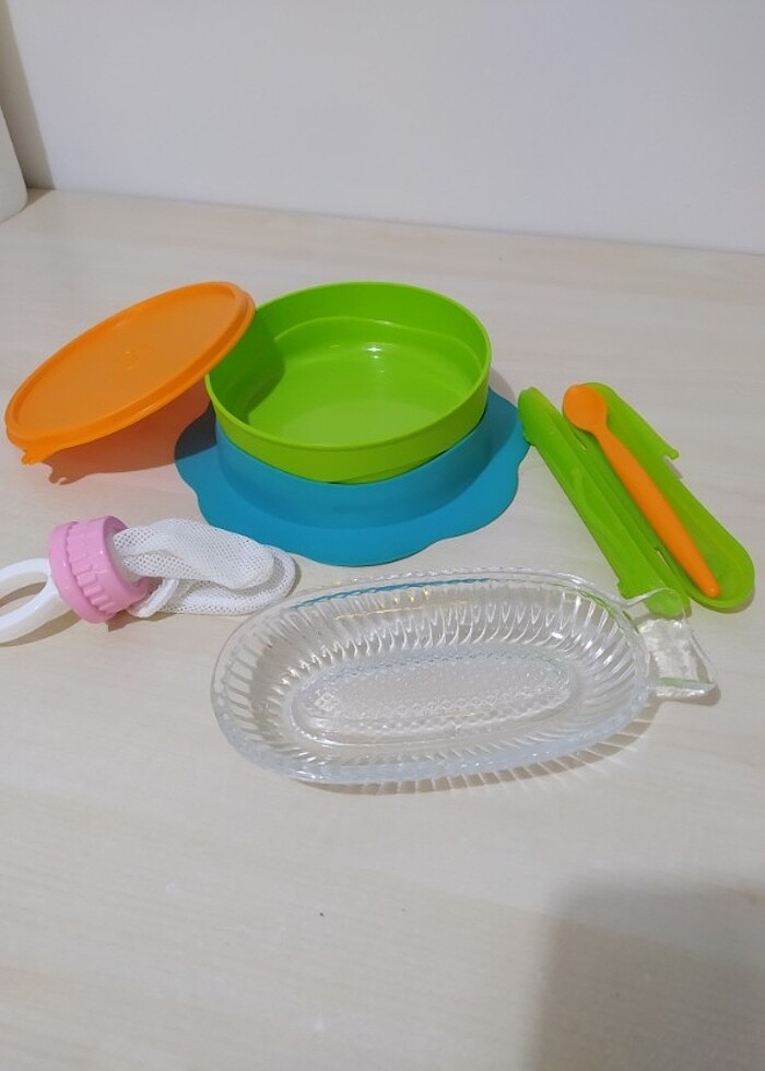 Tupperware vakumlu mama tabağı ve kaşık - Görsel 2