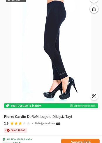 Pierre Cardin Pierre Cardin Siyah Kadın Tayt