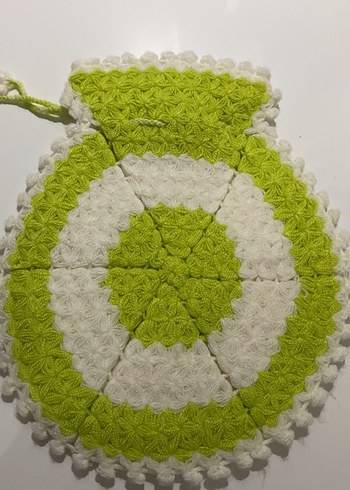 Yeşil El Örgüsü Banyo Süngeri - Görsel 2