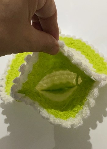 Yeşil El Örgüsü Banyo Süngeri - Görsel 3