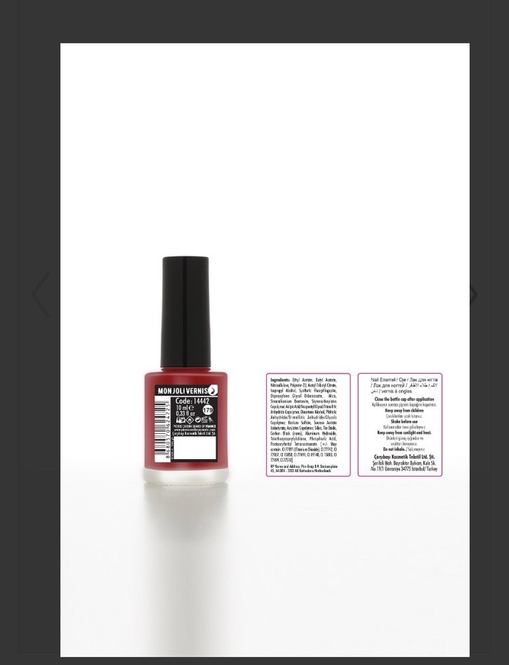 Pierre Cardin Parlak Bordo Oje - Görsel 2