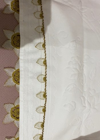 Nakışlı Beyaz Havlu - Görsel 7