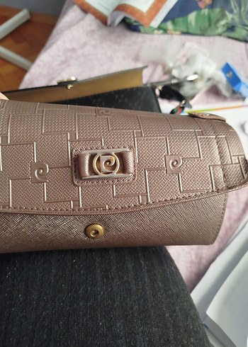 Pierre Cardin Bej Deri Kadın Clutch Cüzdan