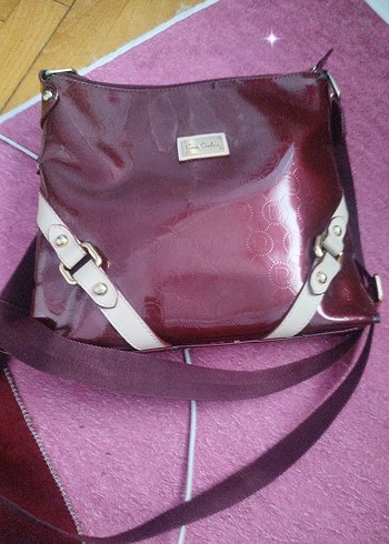 Bordo Parlak Deri Kadın Çanta - Görsel 4