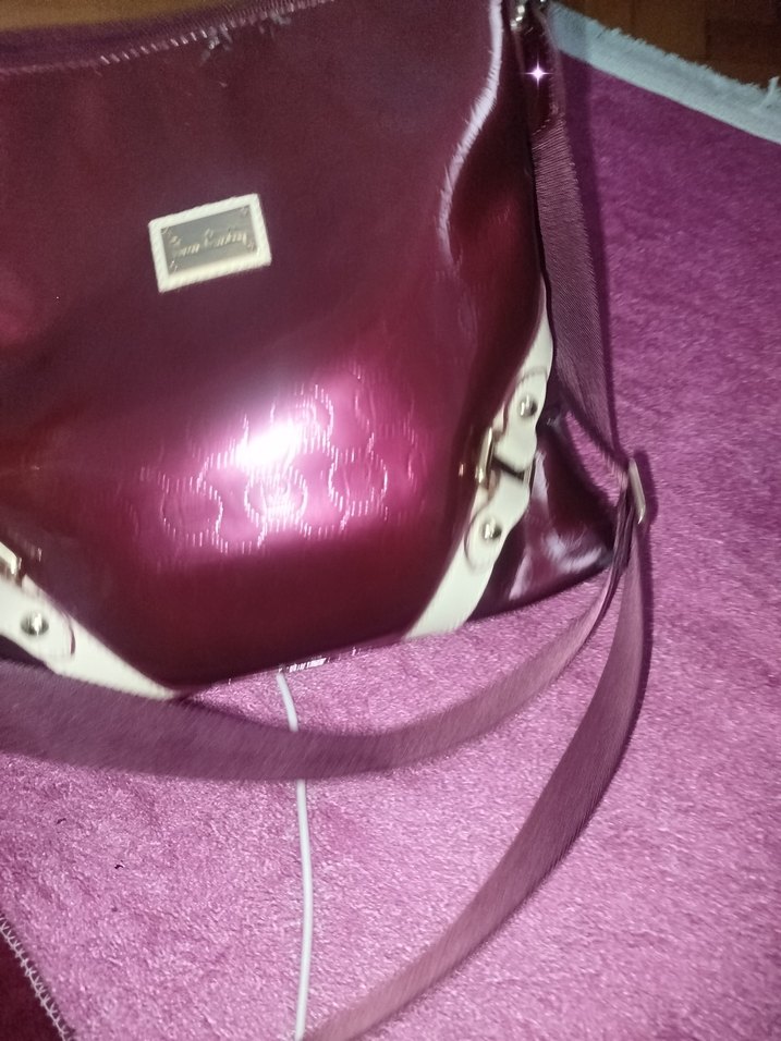 Bordo Parlak Deri Kadın Çanta - Görsel 2