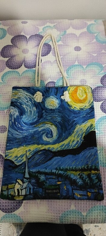 Van Gogh tarzı bez çanta 