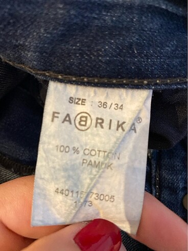 xl Beden Fabrika Jean Pantolon ? W36 L34 ? Erkek (L/XL)