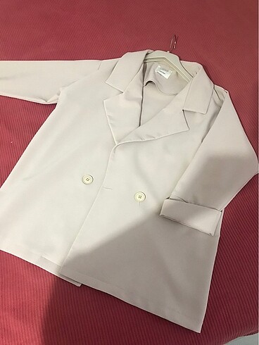 Krem blazer ceket