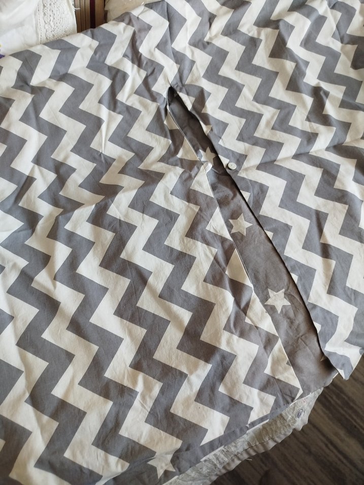 Gri Yıldız Desenli puset Örtüsü - Görsel 2