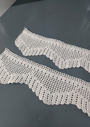 2 Adet El Örgüsü 44 cm Dantel - Görsel 3