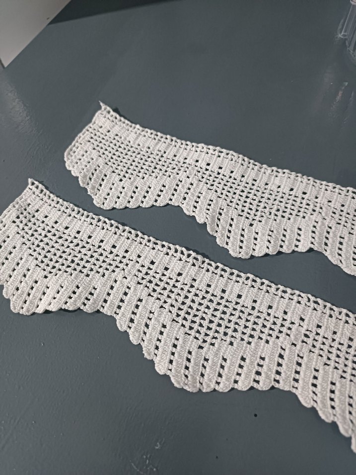 2 Adet El Örgüsü 44 cm Dantel - Görsel 3