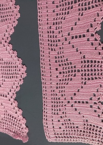 2 Adet El Örgüsü 45 cm Dantel - Görsel 2