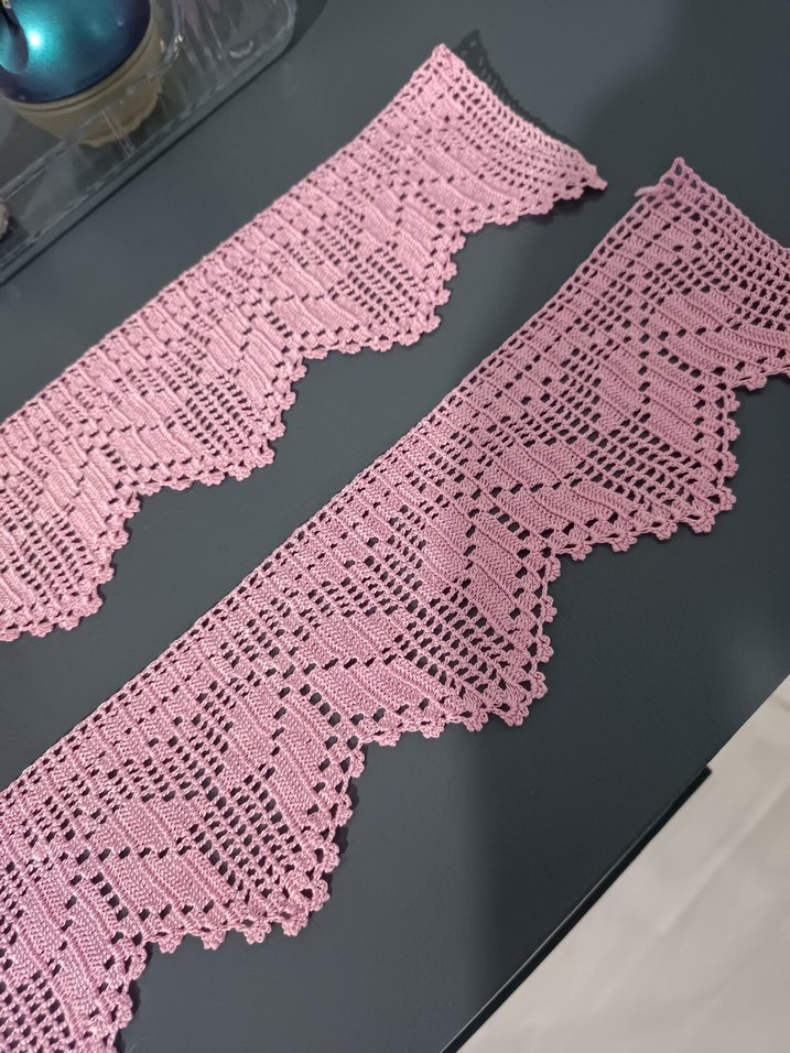 2 Adet El Örgüsü 45 cm Dantel - Görsel 3
