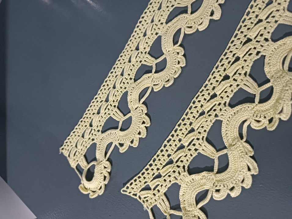 2 Adet El Örgüsü 45 cm Dantel - Görsel 3