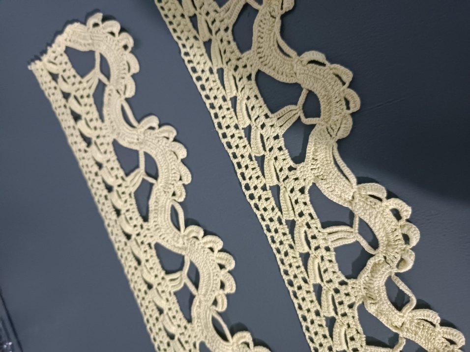 2 Adet El Örgüsü 45 cm Dantel - Görsel 2
