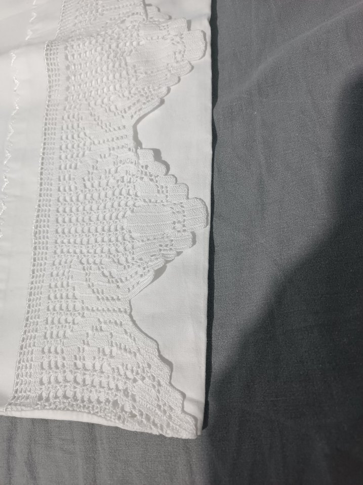 2 Adet El Örgüsü Dantel Yastık Kılıfı - Görsel 3