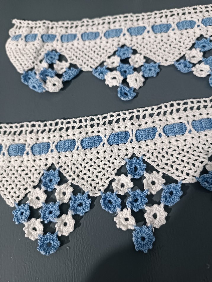 2 Adet 40 cm El Örgüsü Dantel - Görsel 3