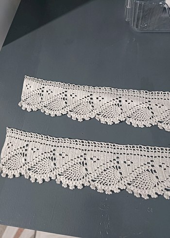 2 Adet El Örgüsü 45 cm Dantel - Görsel 2