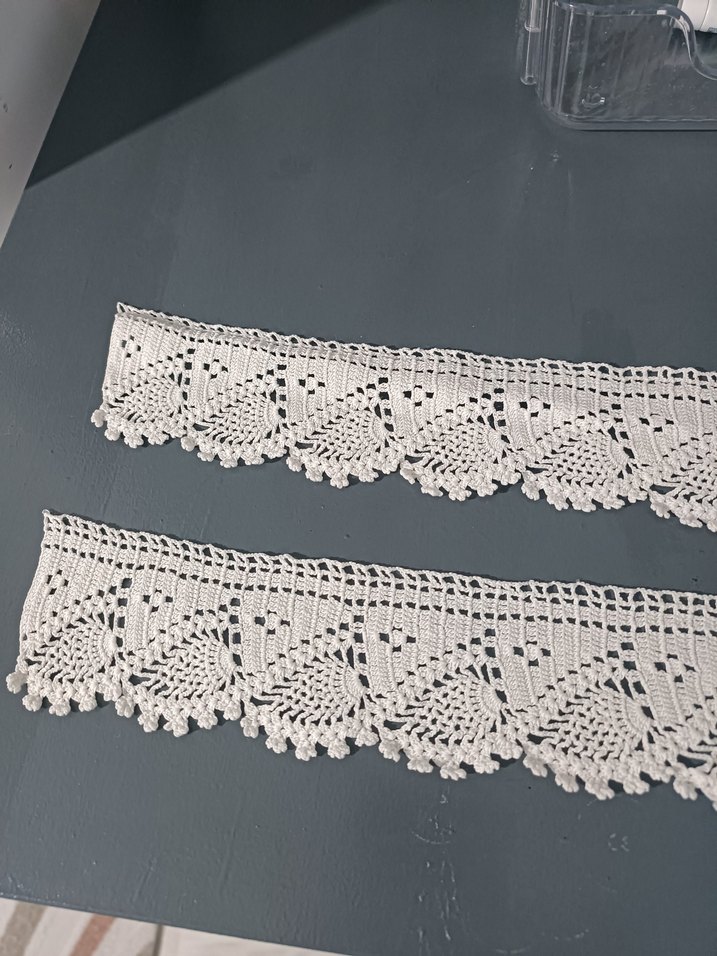 2 Adet El Örgüsü 45 cm Dantel - Görsel 2