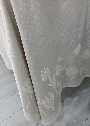 Madame Coco Açık Gri 160x300 Masa Örtüsü - Görsel 4